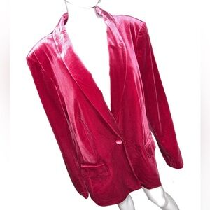 NWT INC $80 pink Elegant Velvet Women's Blazer
